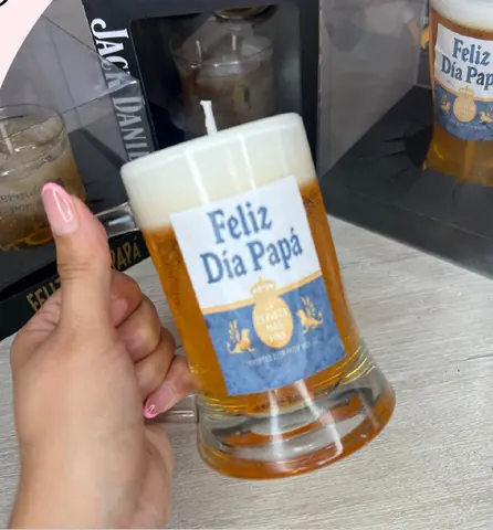 Creación artesanal: VELA TIPO CERVEZA Y WISKEY